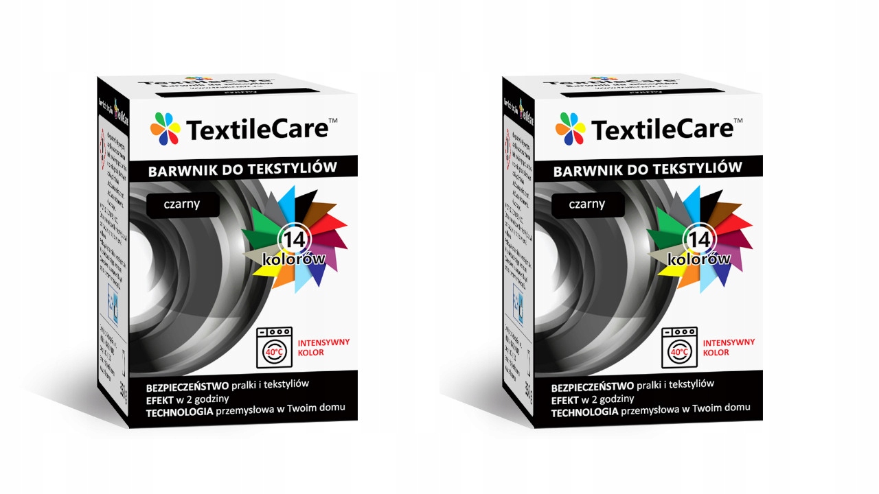 

TextileCare 2 Szt Czarny Barwnik Farba 600g Tkanin