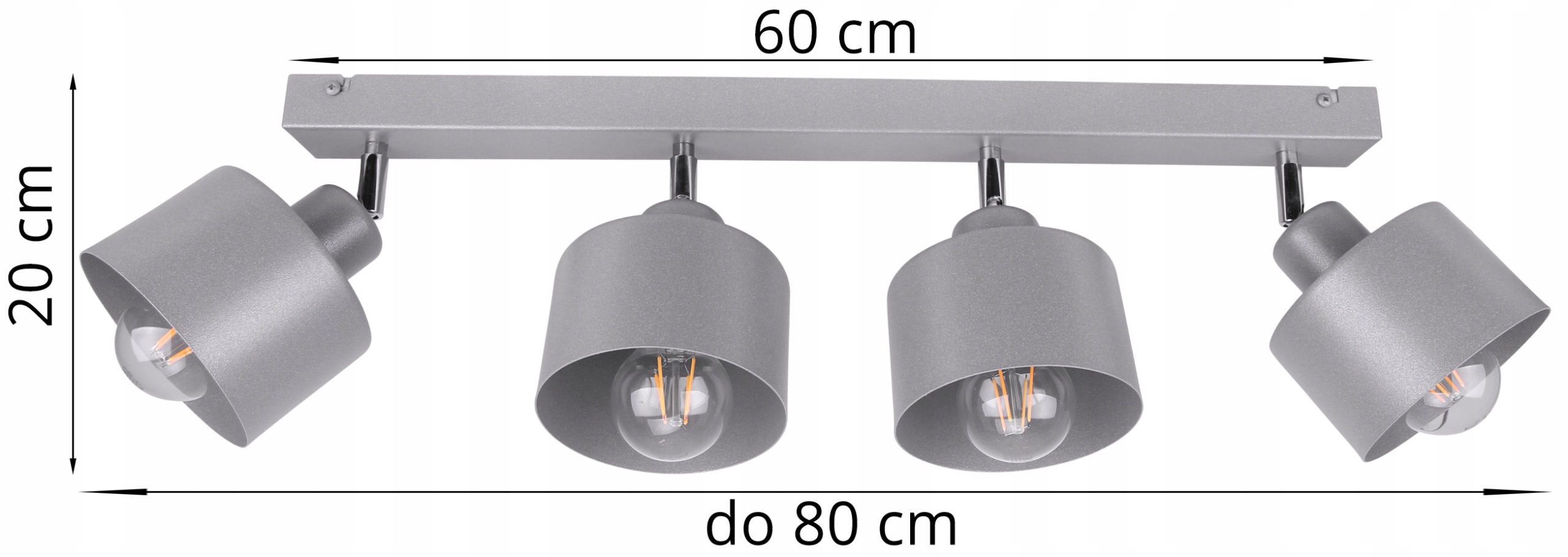 LAMPA WISZĄCA SUFITOWA ŻYRANDOL PLAFON METALOWA Kolor odcienie szarości i srebra