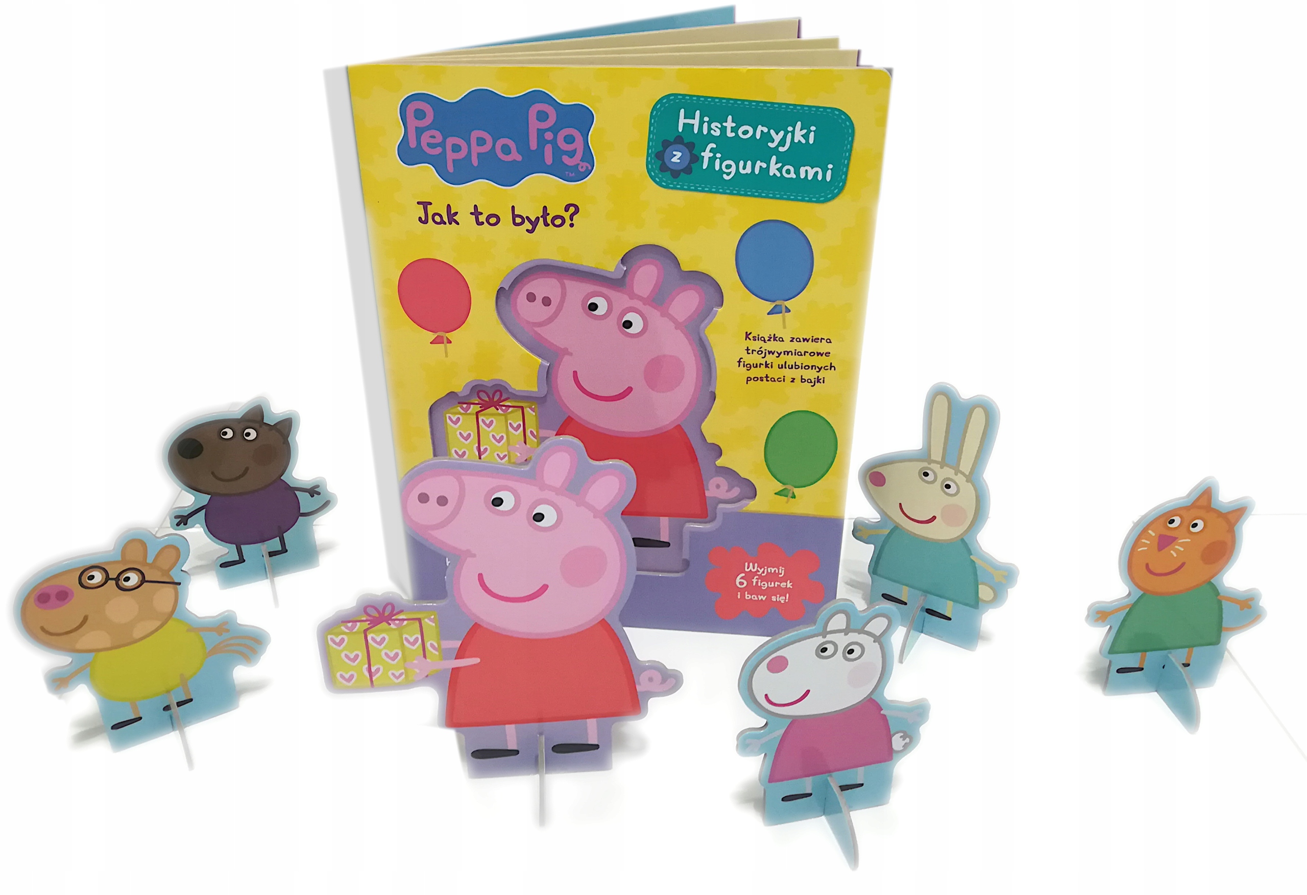 ŚWINKA PEPPA: KSIĄŻKA+ 6 FIGUREK TRÓJWYMIAROWE D-X