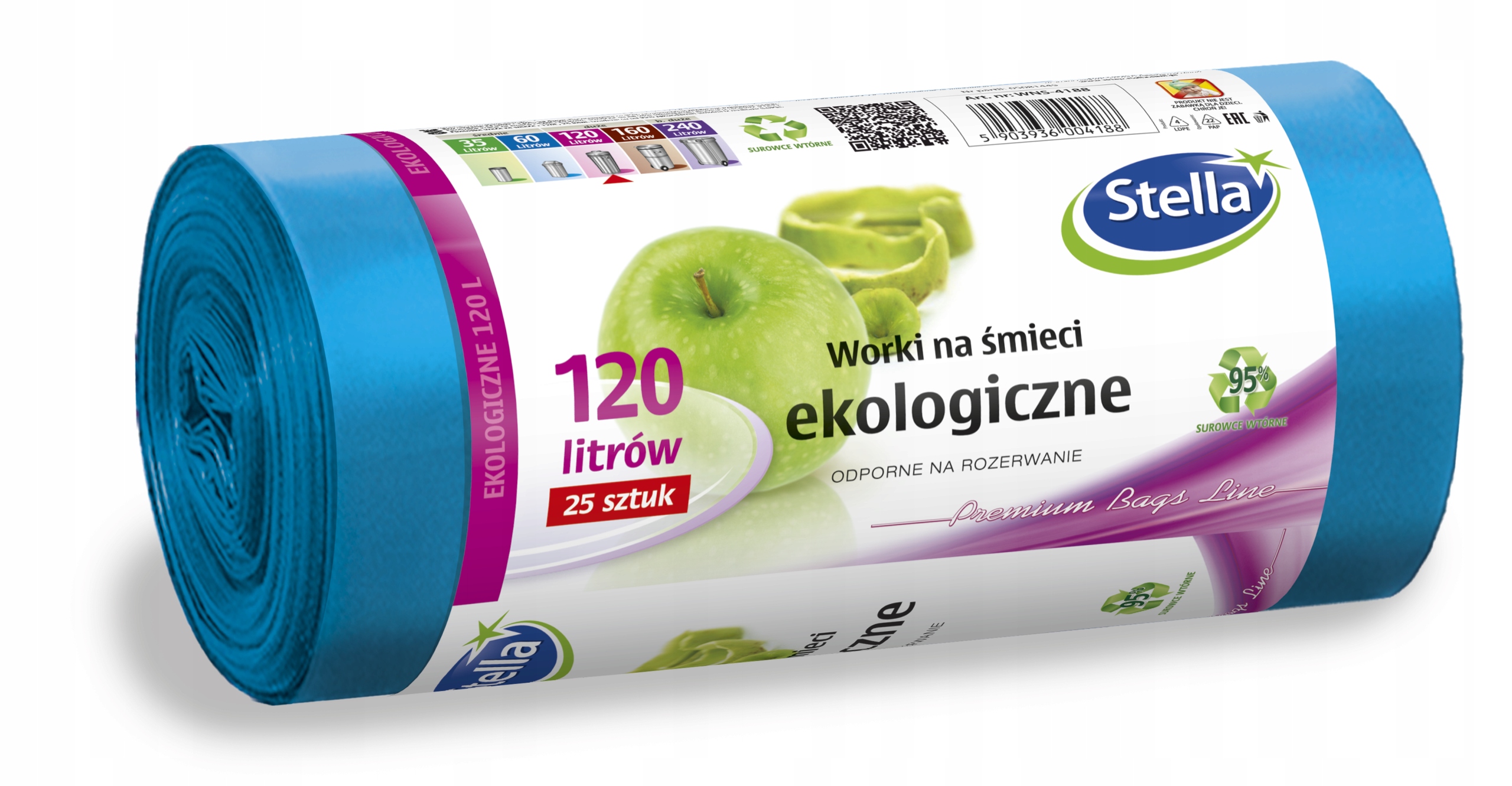 

Stella Eko na śmieci 120L 25 szt Niebieskie