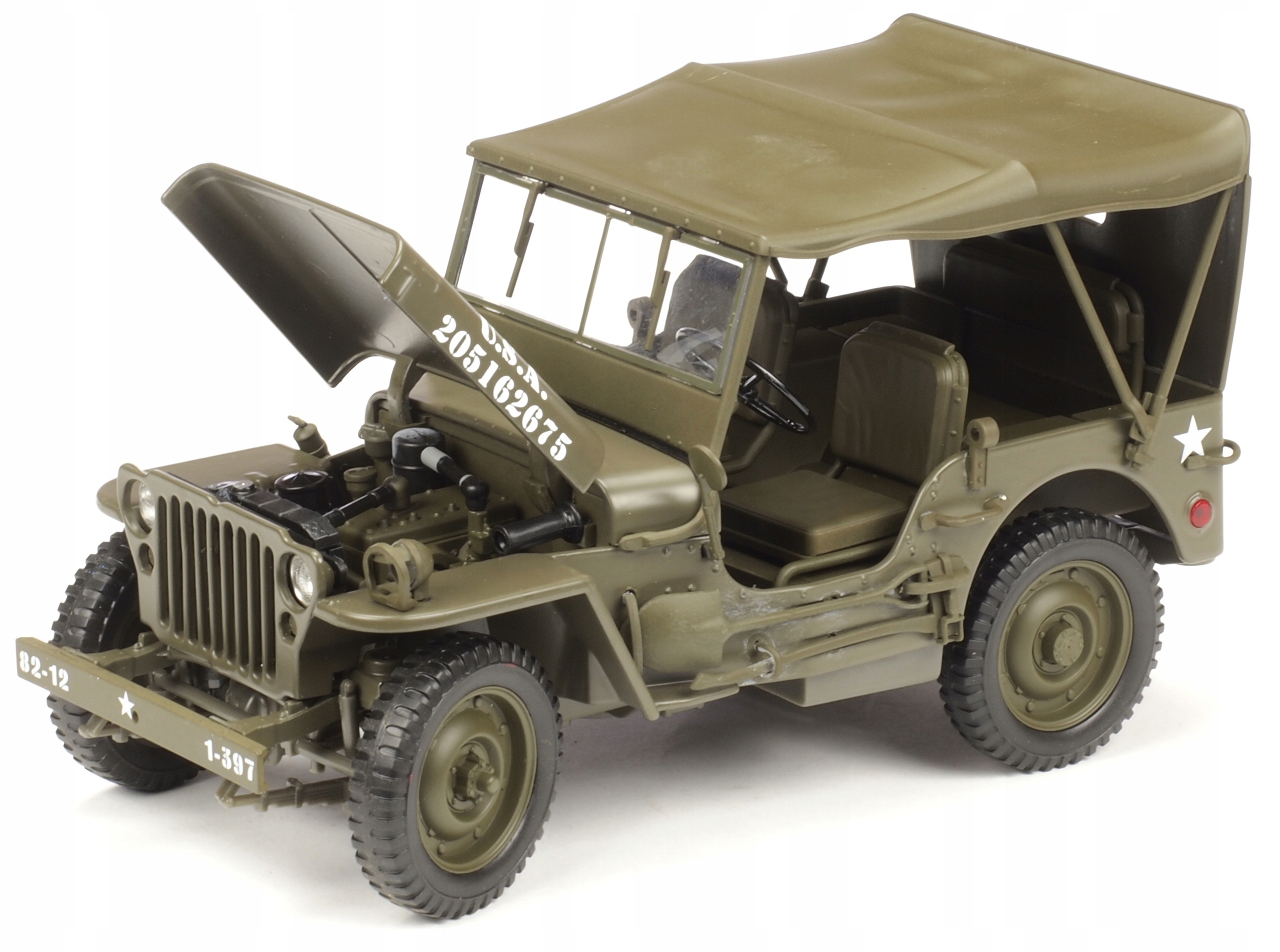 

Metalowy Model Wojskowy Jeep Willys Mb Usa 1941r
