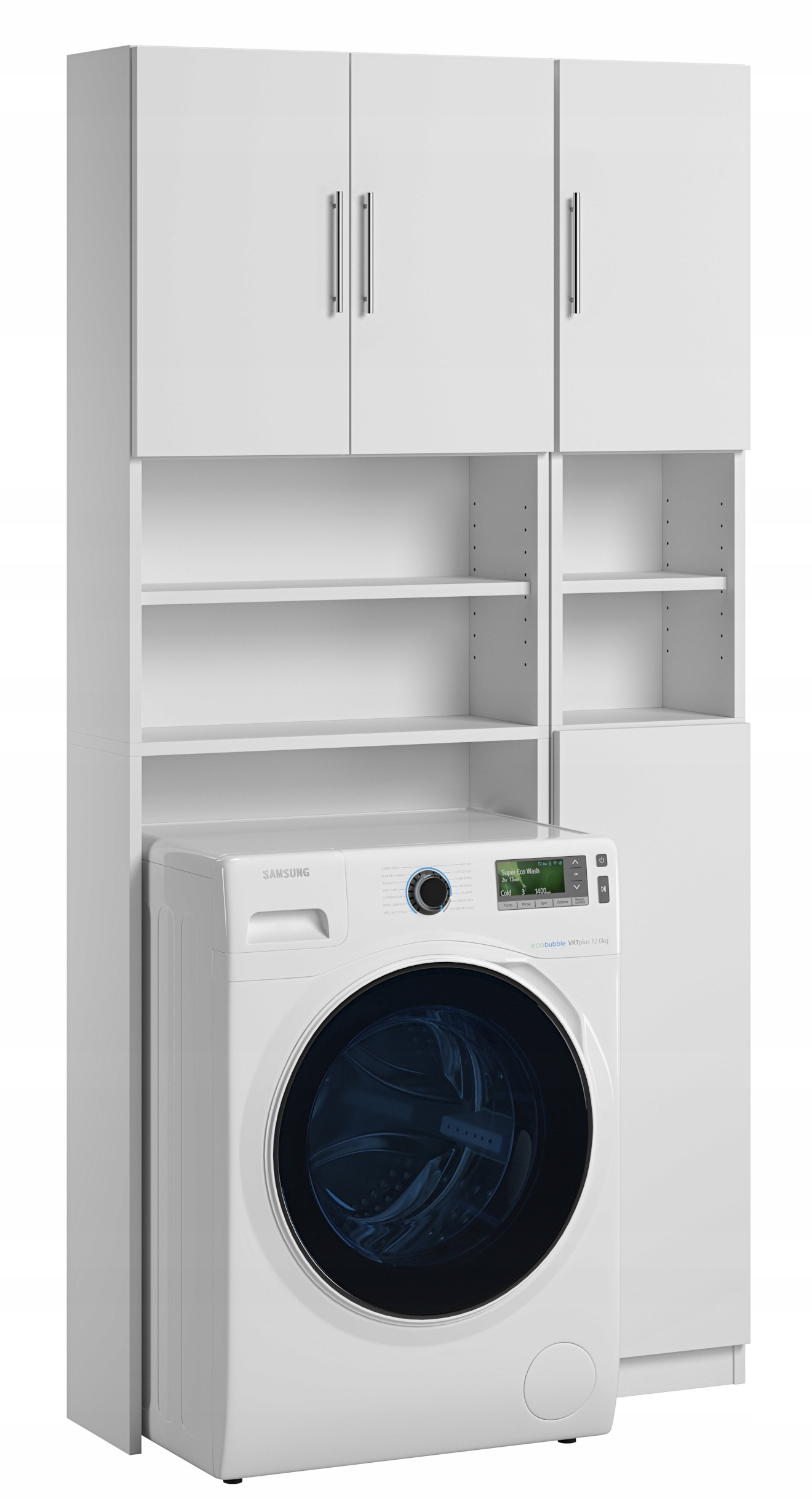 Zestaw Regał Nad Pralkę Słupek Łazienkowy Biały Kod producenta 5900949809625