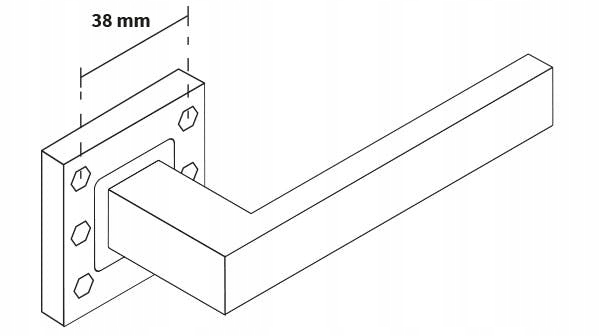 KLAMKA DRZWIOWA TOPAZ NIERDZEWNA KOMPLET ROZET Kolor biały