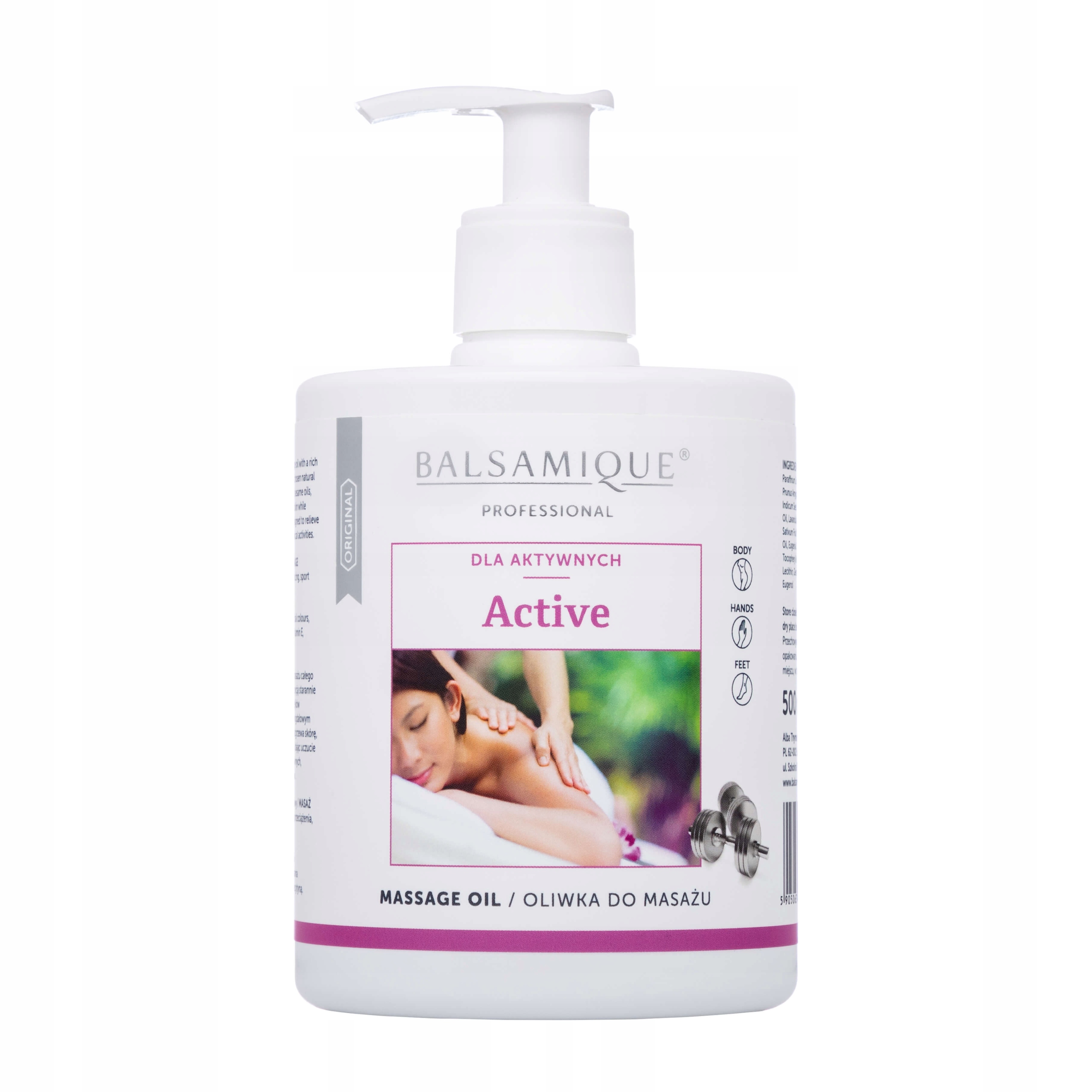 BALSAMIQUE OLIWKA DO MASAŻU ACTIVE 500ml MASAŻ SPORTOWY PO TRENINGU