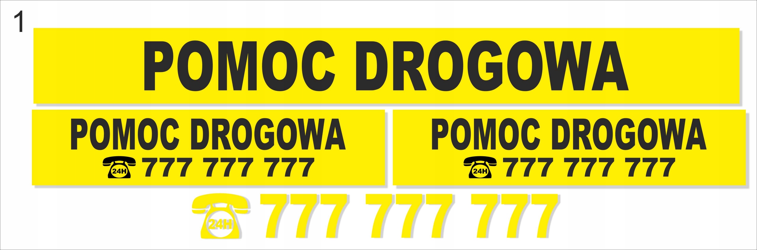 

Naklejki pomoc drogowa duże tir holownik laweta