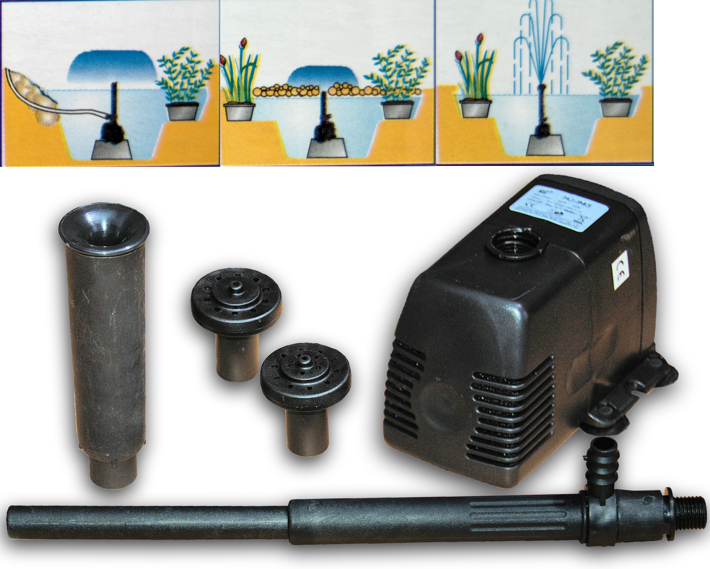 POMPA HJ-943 FONTANNOWA do oczka 800L/h H=1,3m Kod producenta hj-943