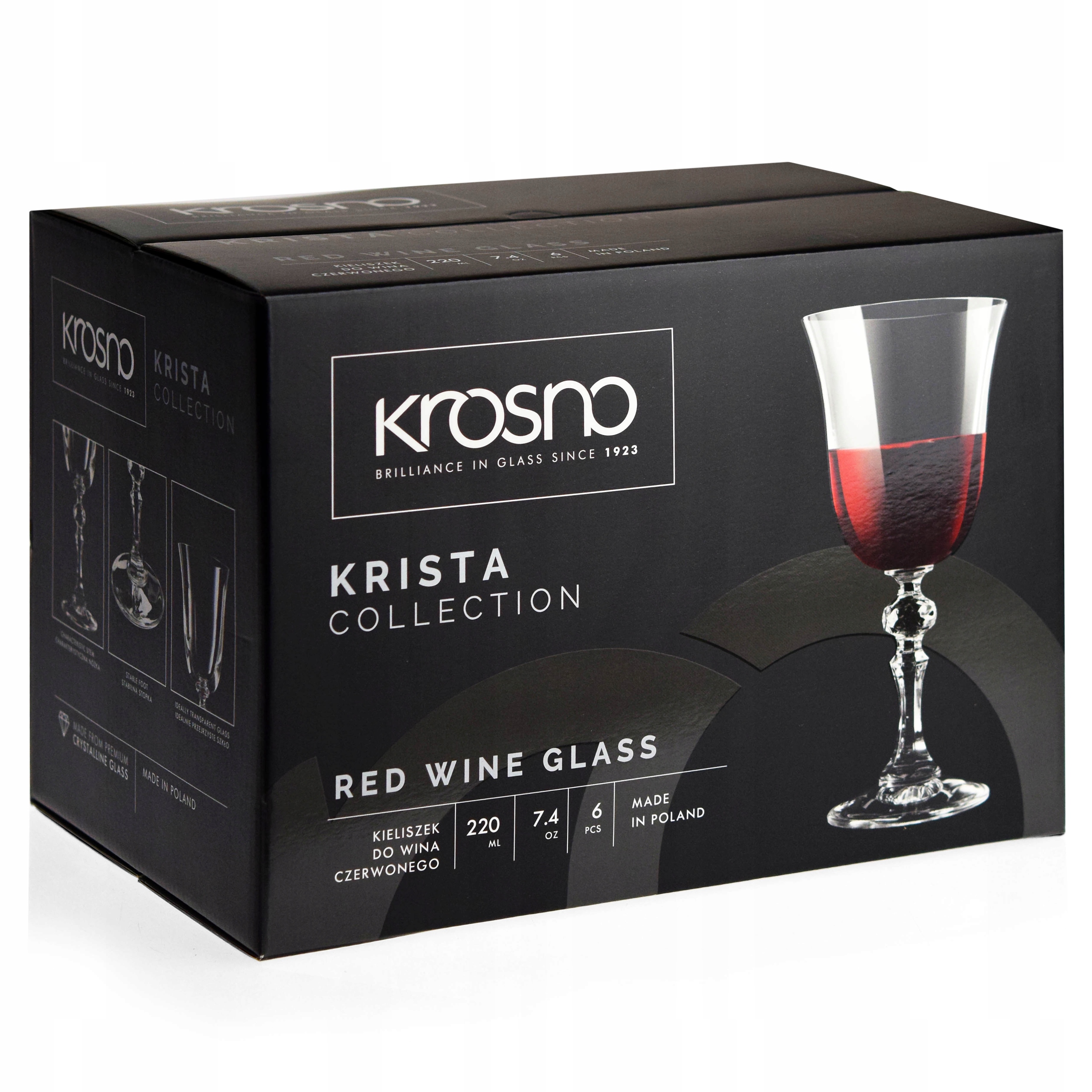 

Kieliszki do wina czerwonego Krosno Krista 220ml
