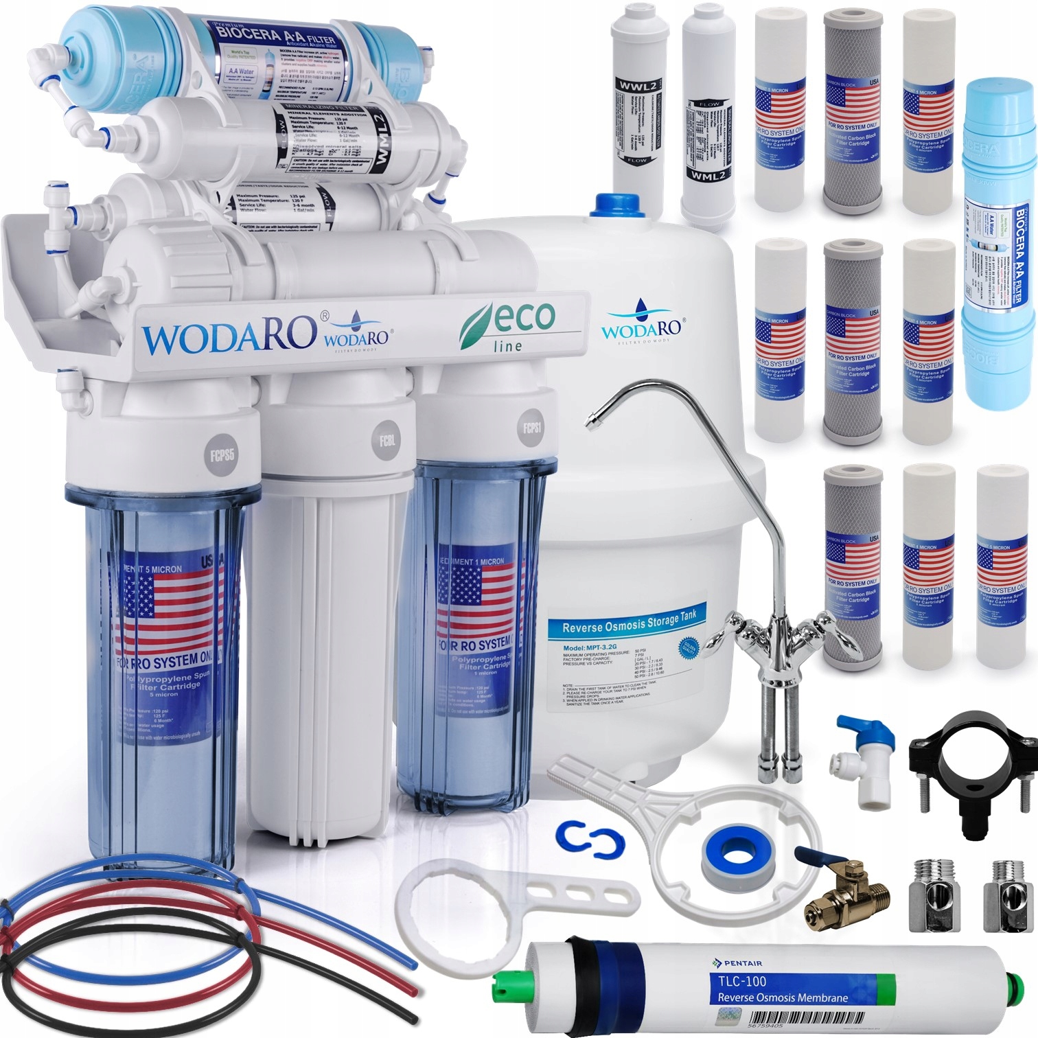 ODWRÓCONA OSMOZA FILTR WODY RO7 JONIZATOR BIOCERA