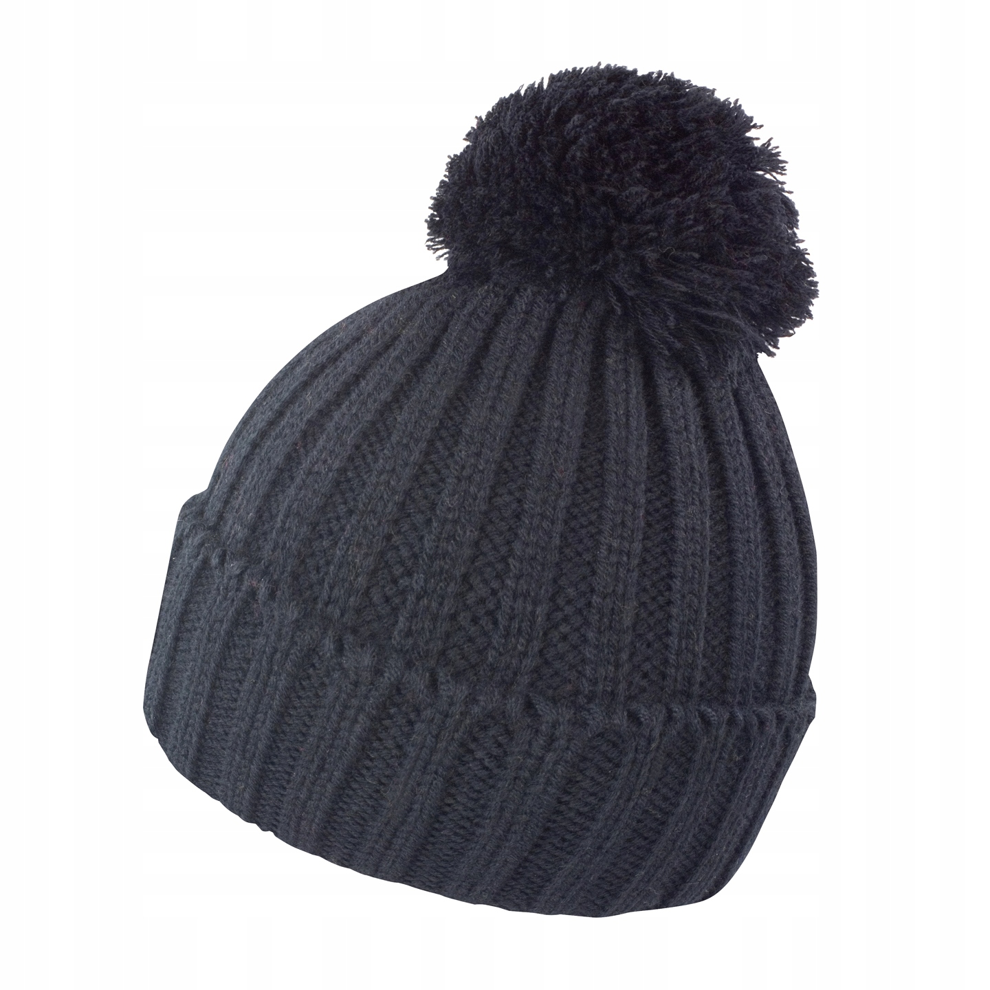 

Zimowa Czapka Dzianinowa Z Pomponem Result black
