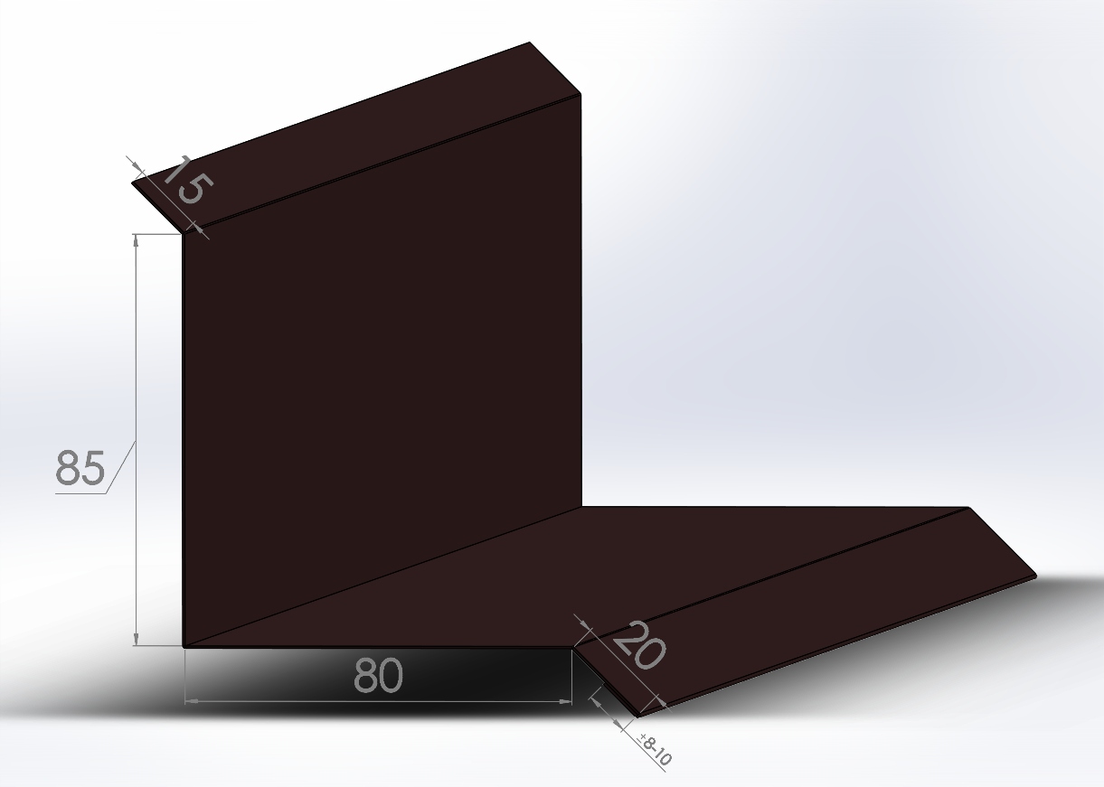 Obróbka przyścienna Brąz MAT 8017 Obróbki