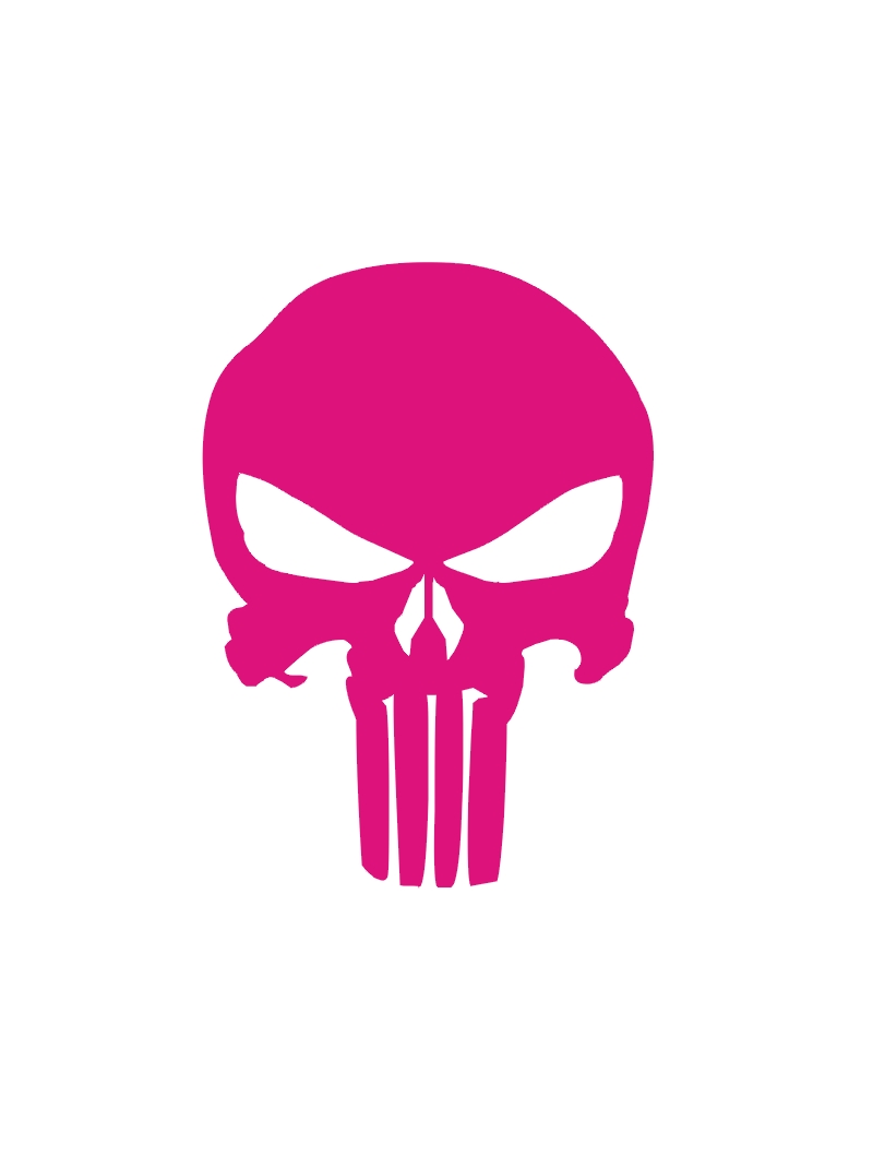 PUNISHER CZASZKA Naklejka kask rower RÓŻNE KOLORY Długość 0 mm