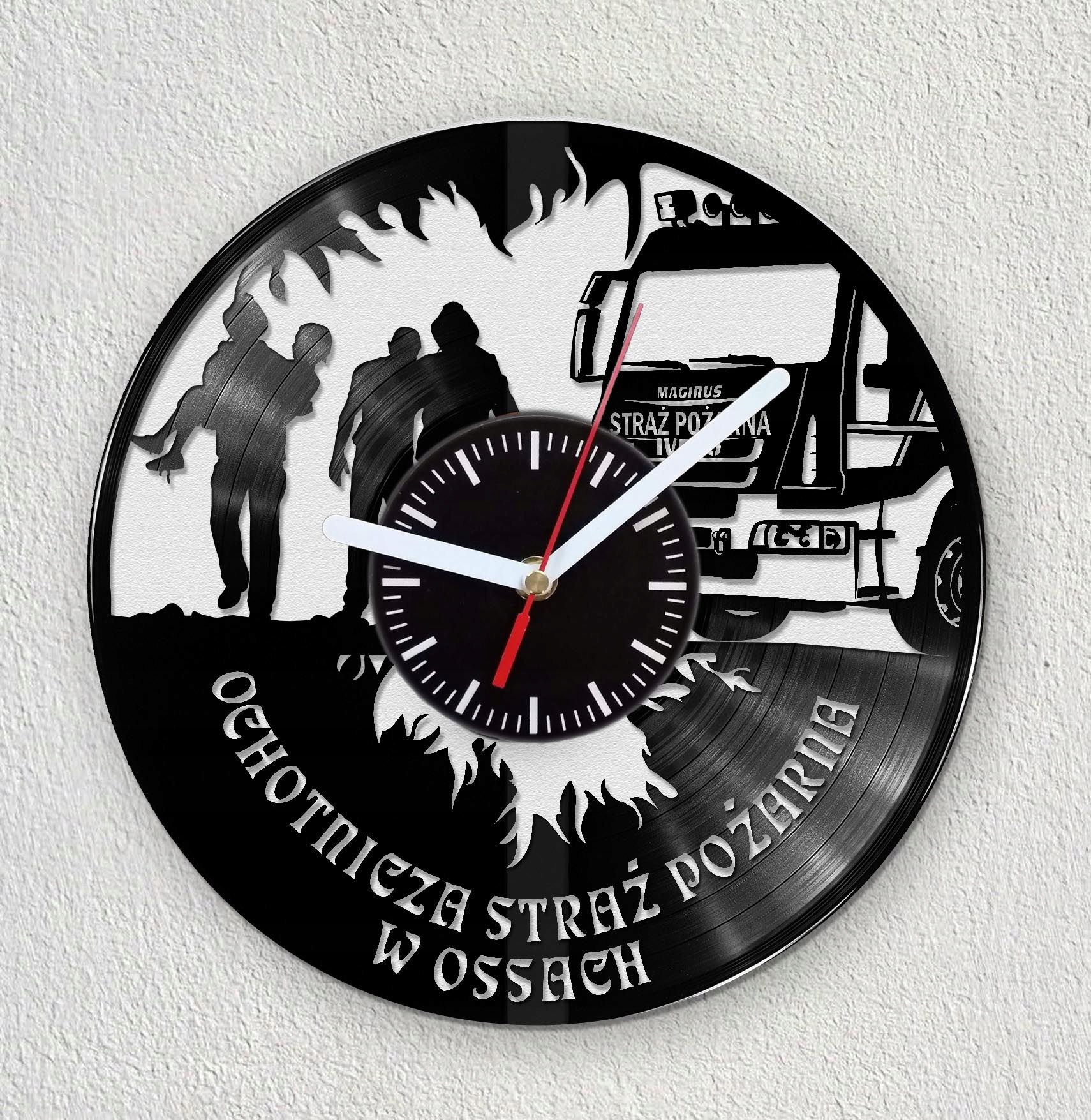 

Straż Pożarna, Personalizacja Zegar winyl