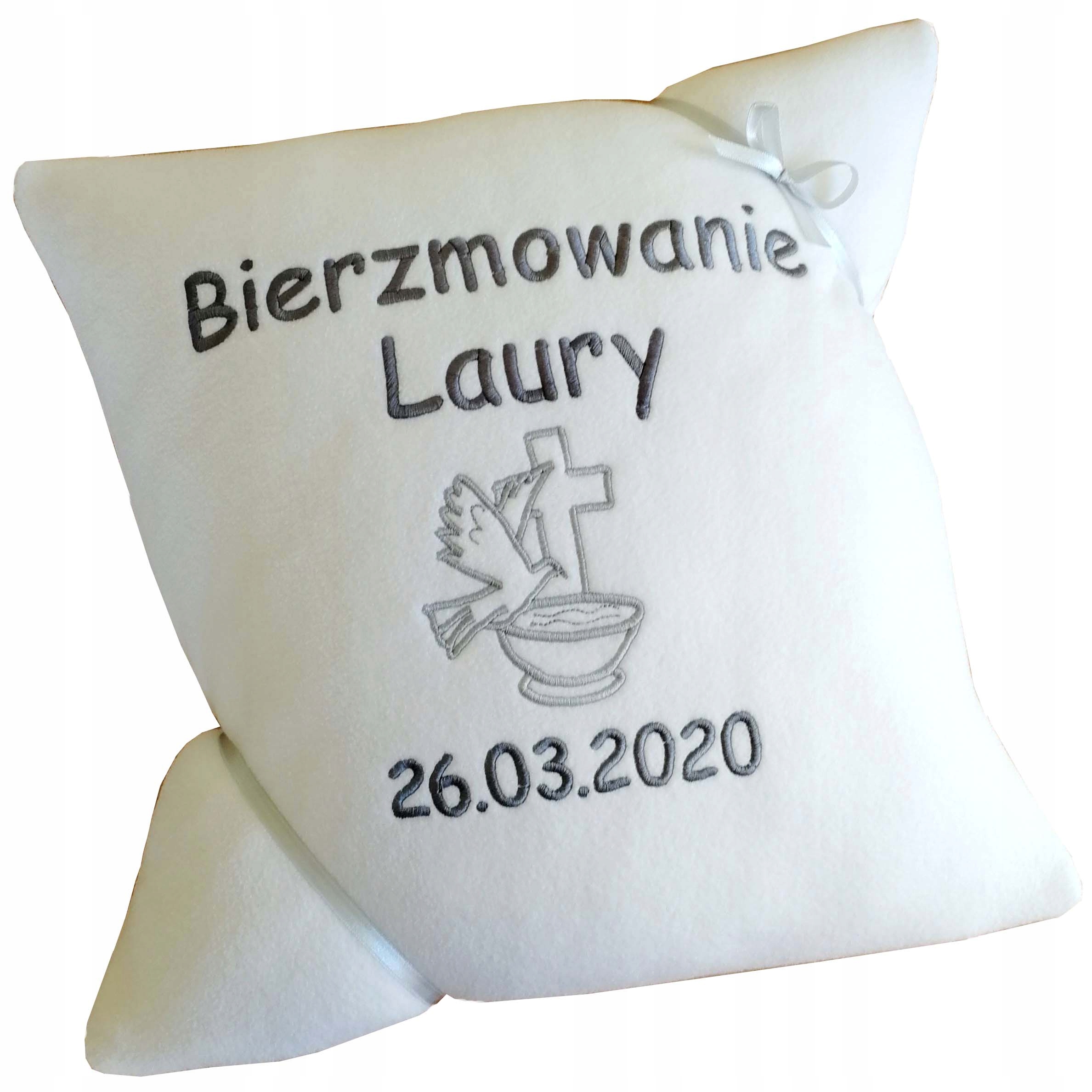 Suvenýr Biřmování polštář s výšivkou jméno dárek