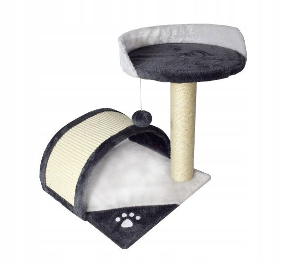 

Drapak Legowisko + Budka Dla Kota Biało-brąz 43CM