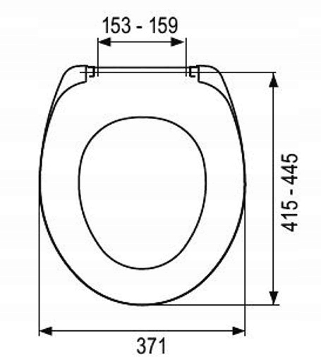 DESKA SEDESOWA UNIVERSAL WOLNOOPADAJACA BIAŁA Marka Diamond