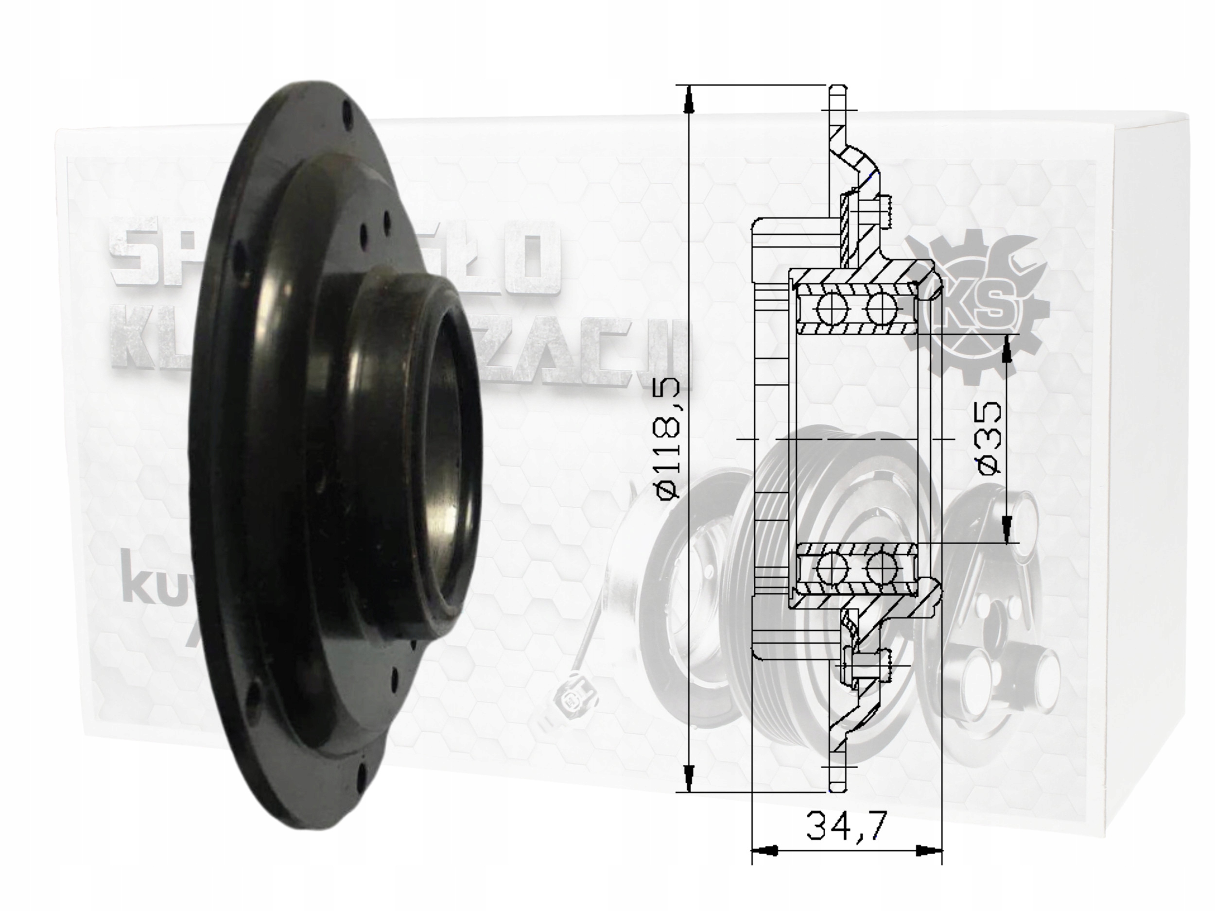 SPRZĘGŁO KLIMATYZACJI DENSO 7SEU17C VOLKSWAGEN EAN (GTIN) 5903876935238