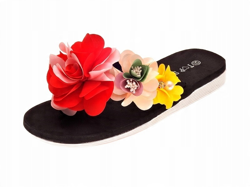 

Klapki Japonki Kwiaty W-5 Black r.39