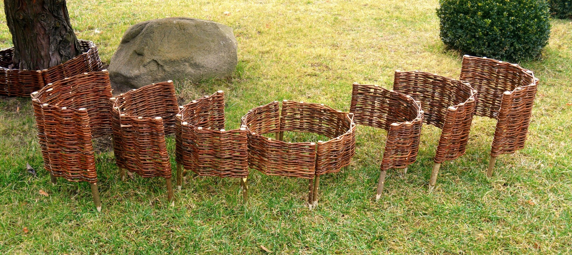 PALISADA WIKLINOWA ZAOKRĄGLONA płotek 20/45 [cm] Kod producenta PALISADA-08