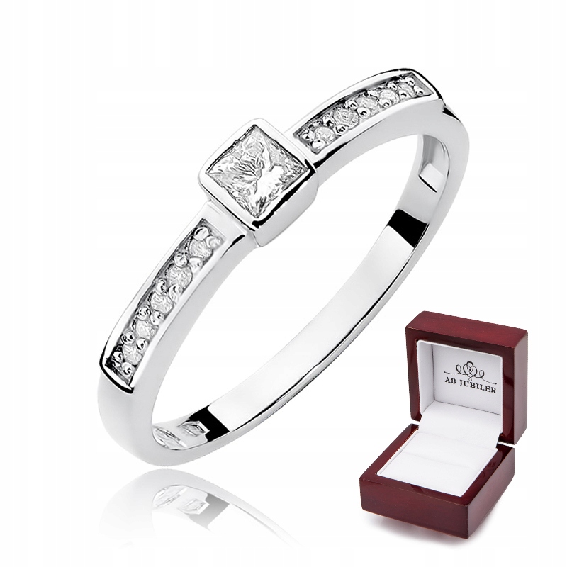 

Elegancki Pierścionek 585 Brylanty 0,24ct Grawer