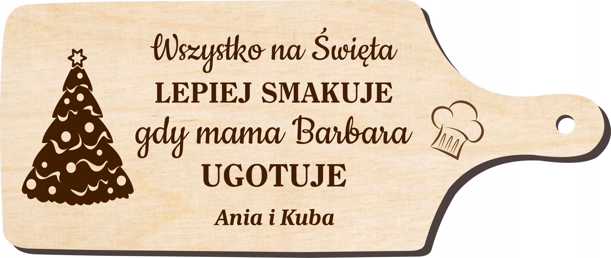 

Na Boże Narodzenie Święta Deska Z Grawerem