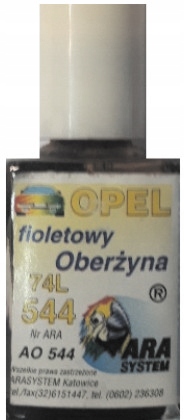 OPEL 544 74L AUBERGINE LAKIER SAMOCHODOWY ZAPRAWKA DO RYS 10 ML ARASYSTEM