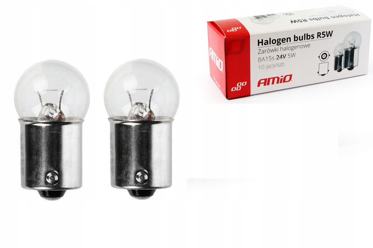 

Żarówki halogenowe R5W BA15s 24V 2szt.