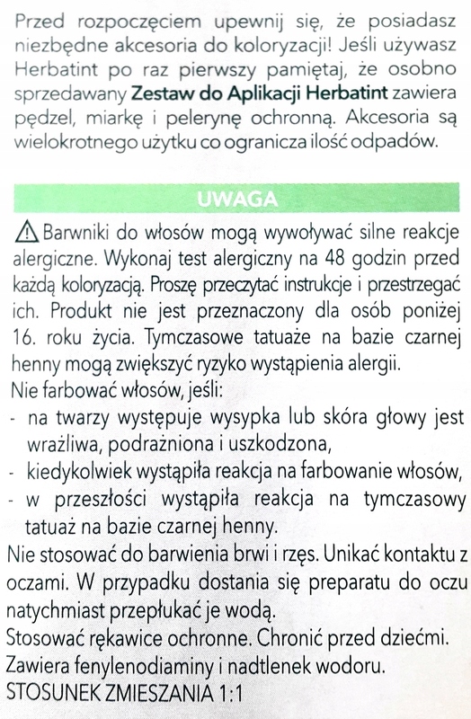 7N BLOND HERBATINT FARBA ZIOŁOWA Typ farby