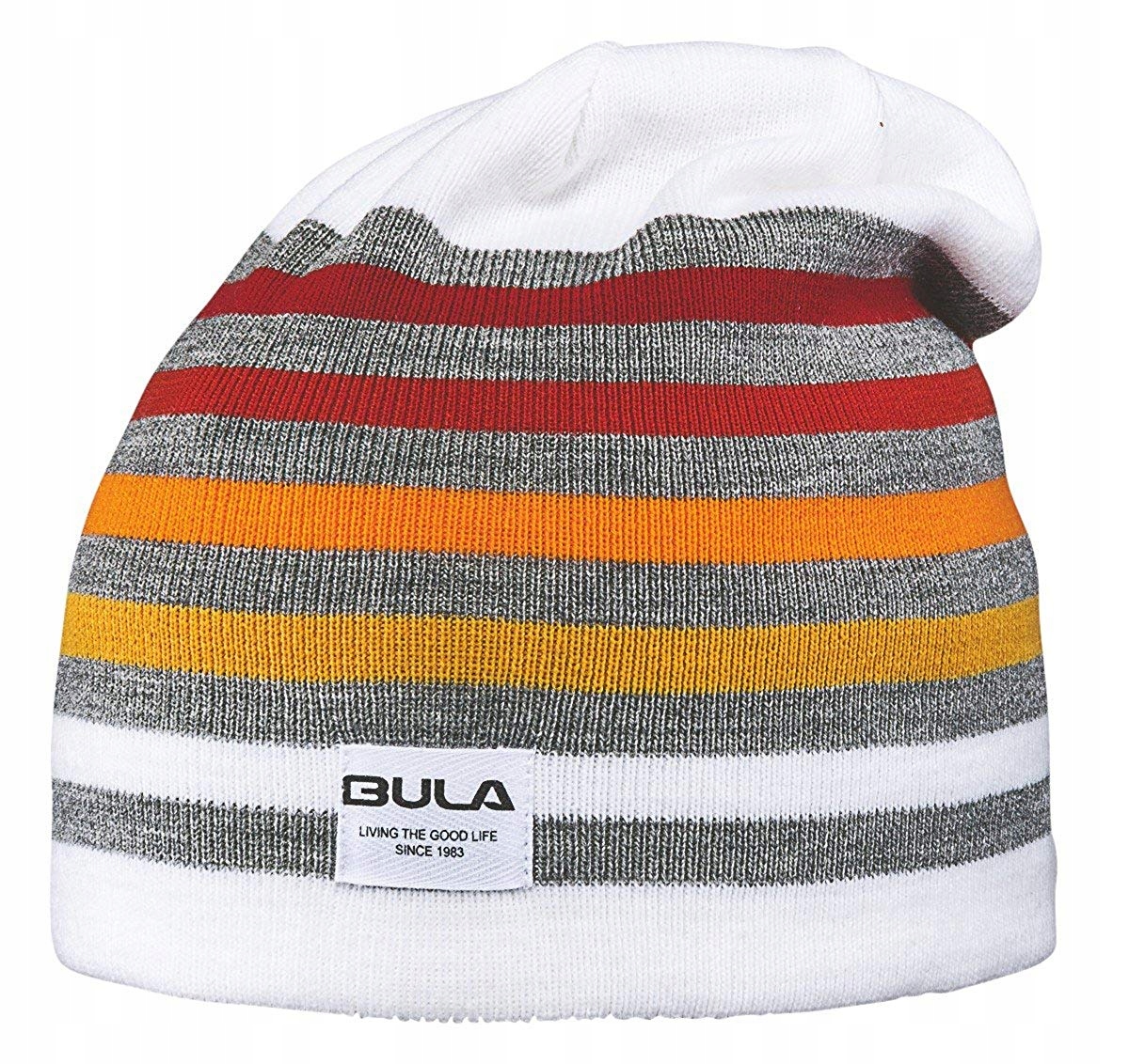 

Bula czapka paski biała kolorowa uniwersalna