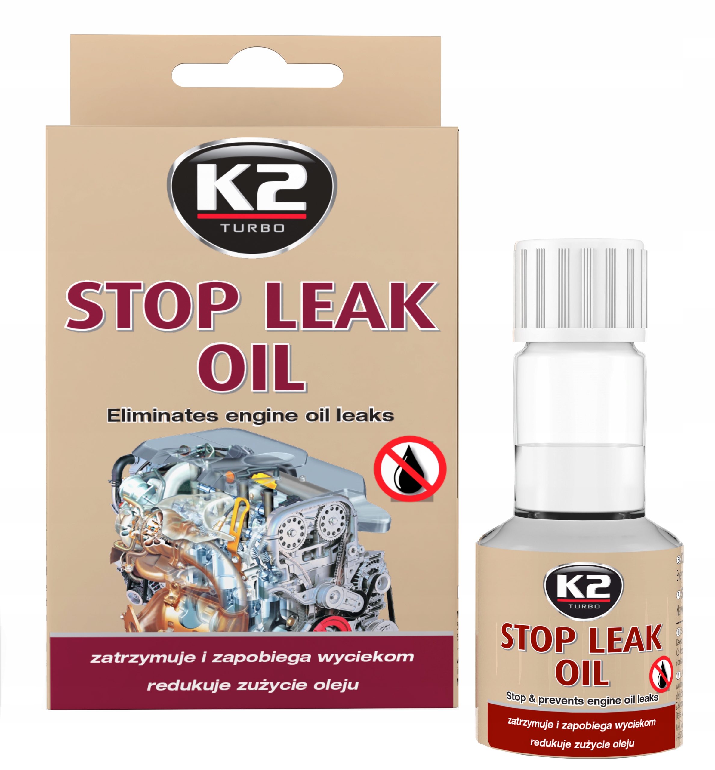 

K2-STOP Leak Oil 50ML Likwiduje Wycieki