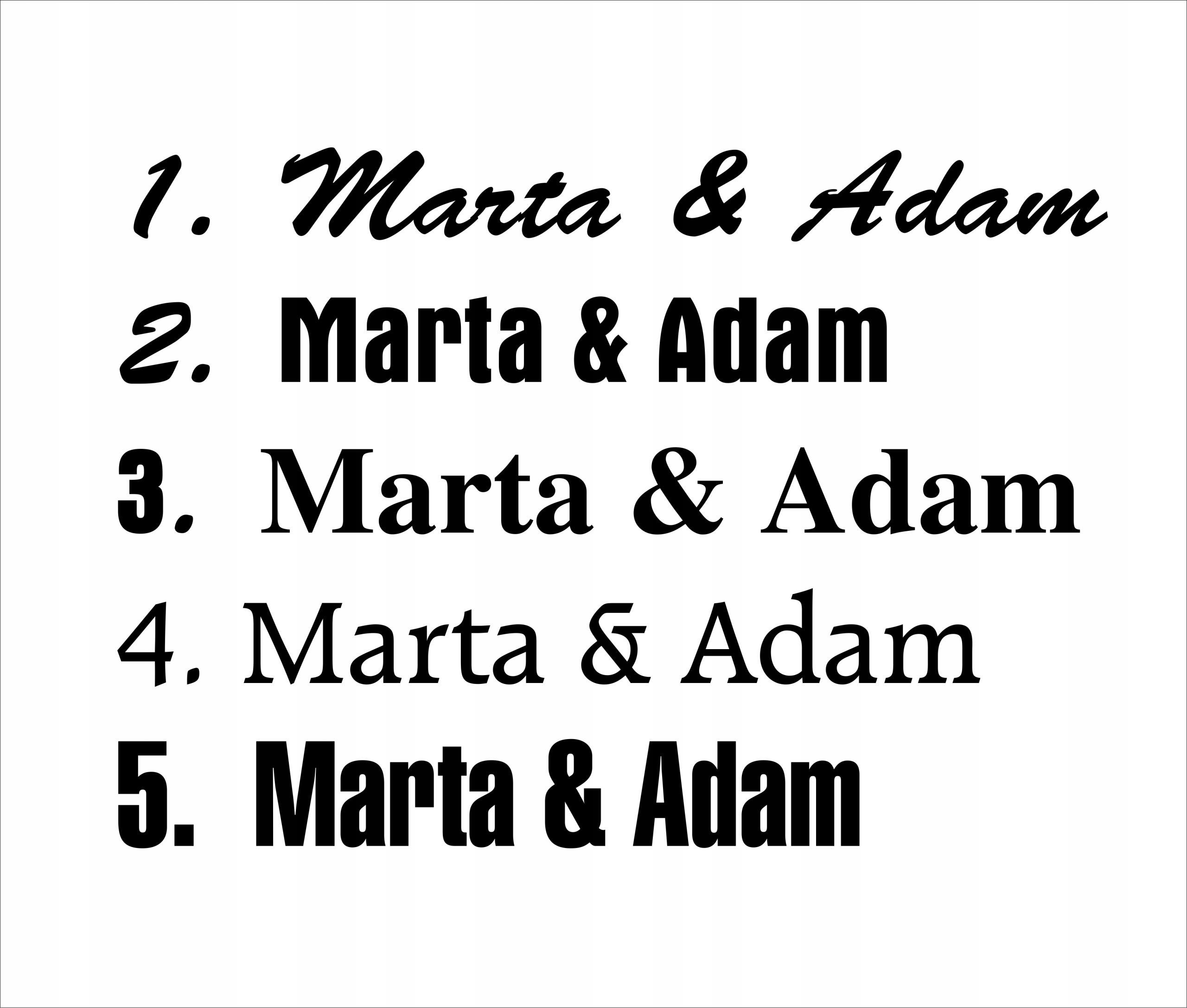 `KOŁO NAPIS IMIONA WESELE ŚLUB dibond 69 cm Nazwa koło cnc