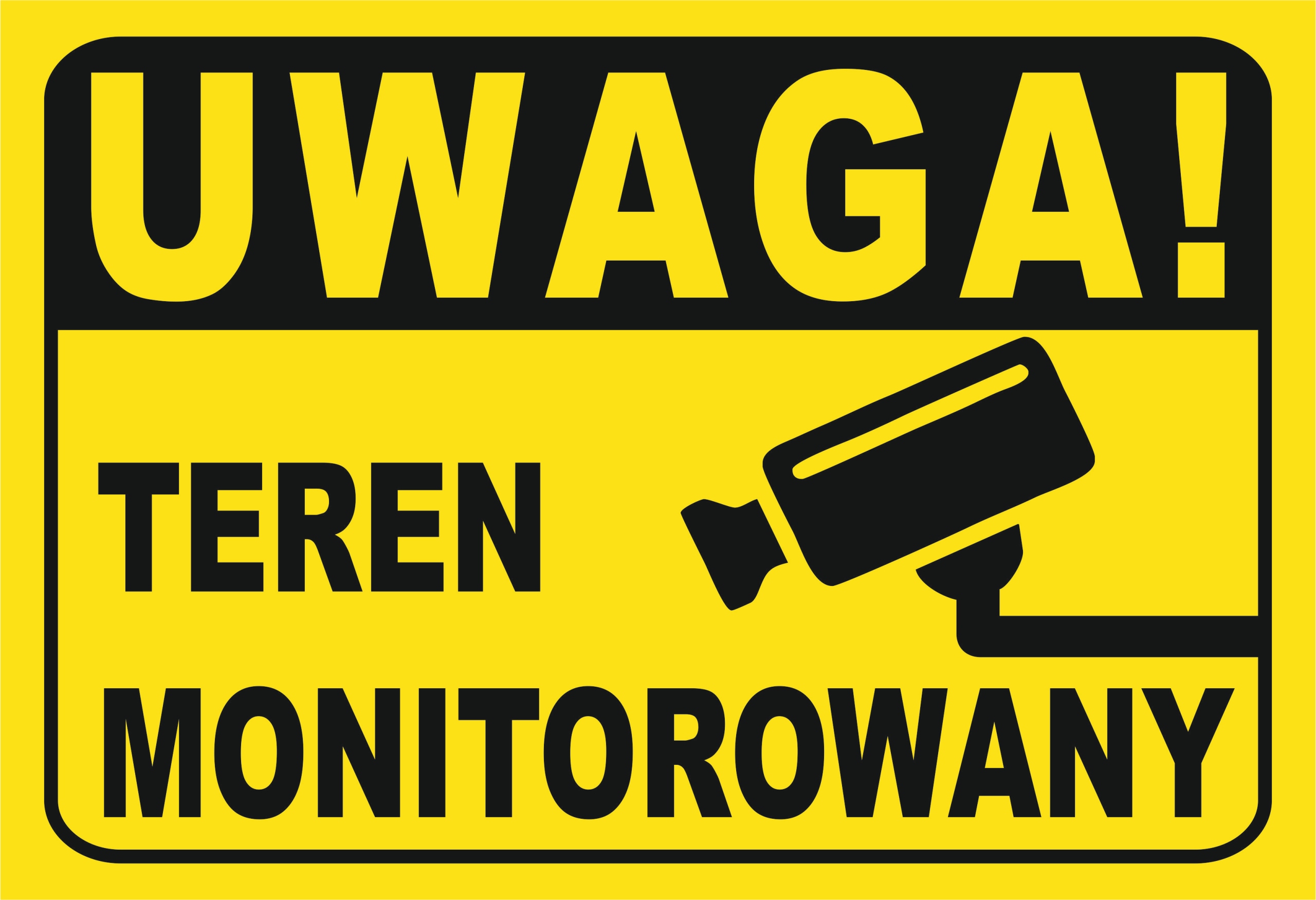 

Teren Monitorowany Tabliczka 28,5x19,5cm
