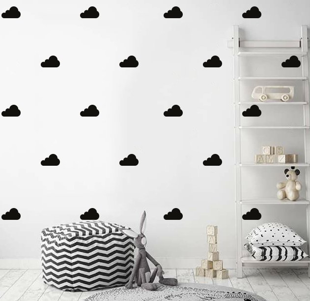 NAKLEJKI NA ŚCIANĘ CHMURY CHMURKI MEGA KOMPLET Bohater brak