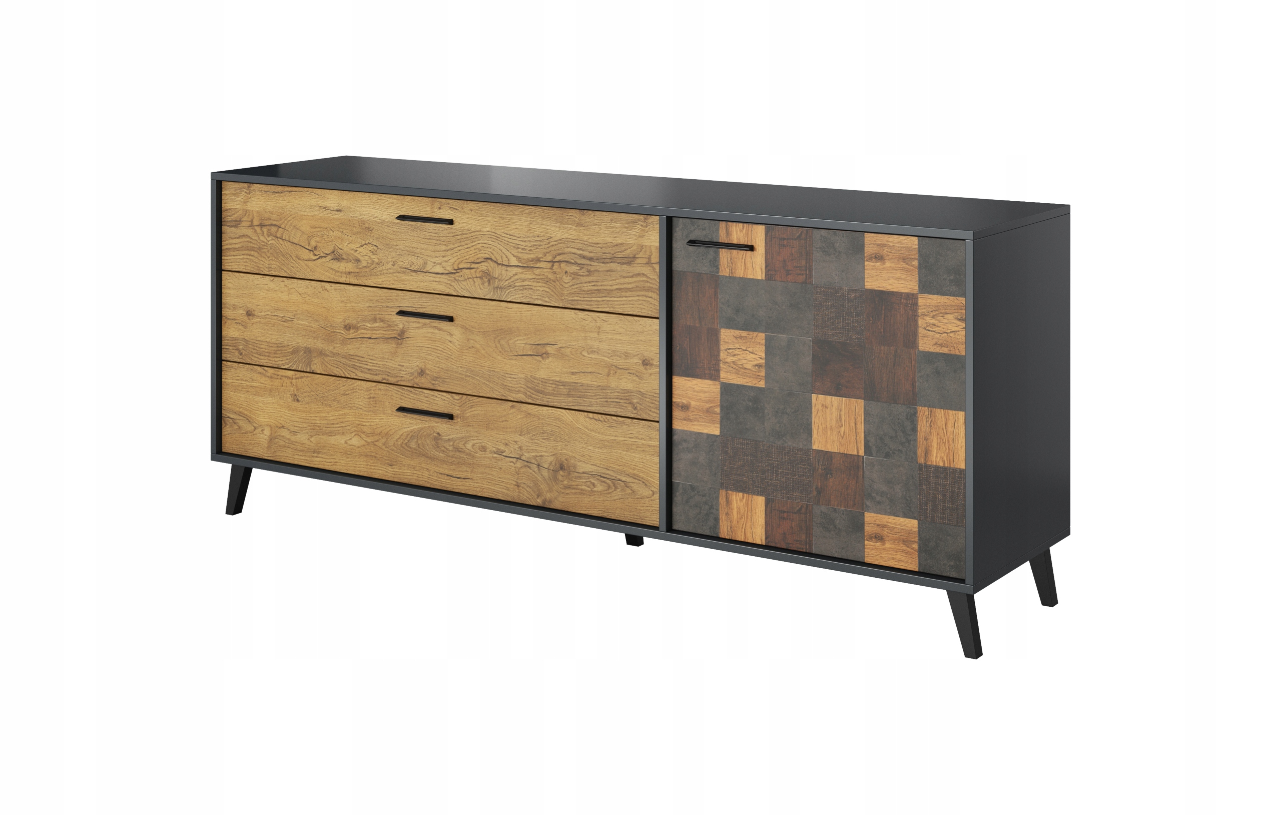 

Komoda Soul 1D3S antracyt + dekor - Cama Meble