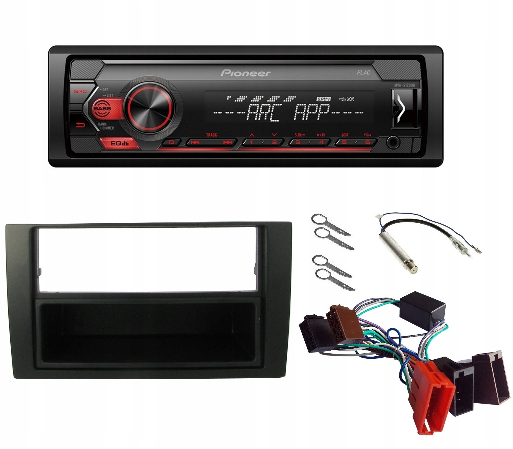 Pioneer MVH-S120UB Autorádio MP3 Usb Wav Audi A4 B6 B7 2DIN