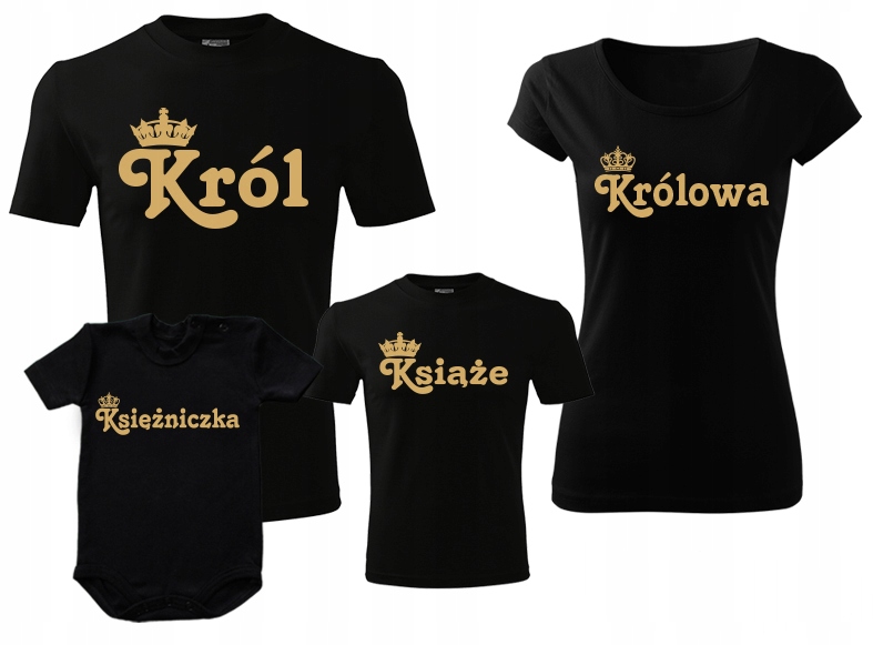 

Zestaw koszulek dla rodziny Mama Tata Syn Córka