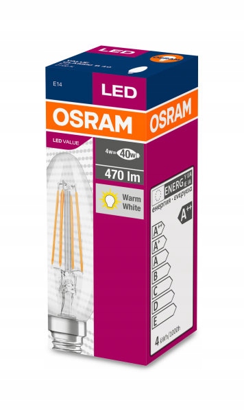 Żarówka LED FILAMENT E14 4W 40W 470lm 2700K OSRAM
