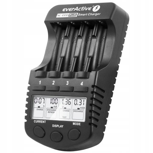 

Ładowarka Aku everActive NC-1000 Plus Aa Aaa LCD