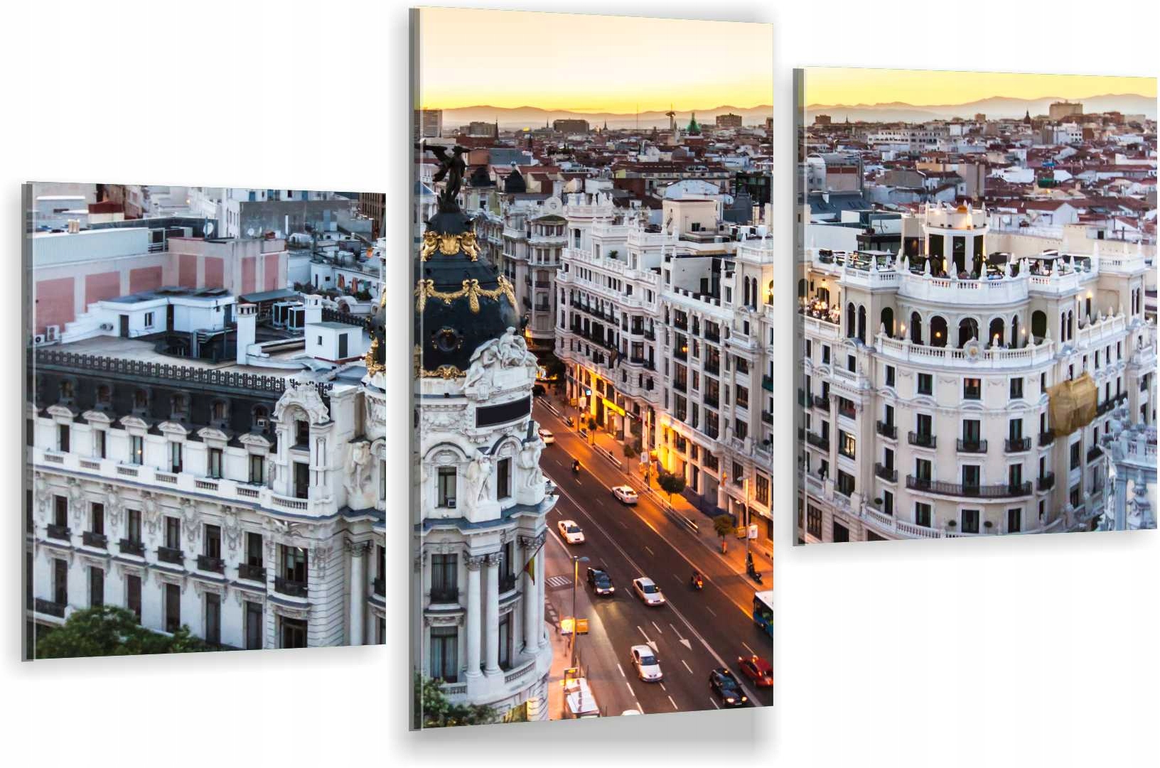 

Tryptyki Obraz Na Ścianę Madryt Ulica 800 Wzorów