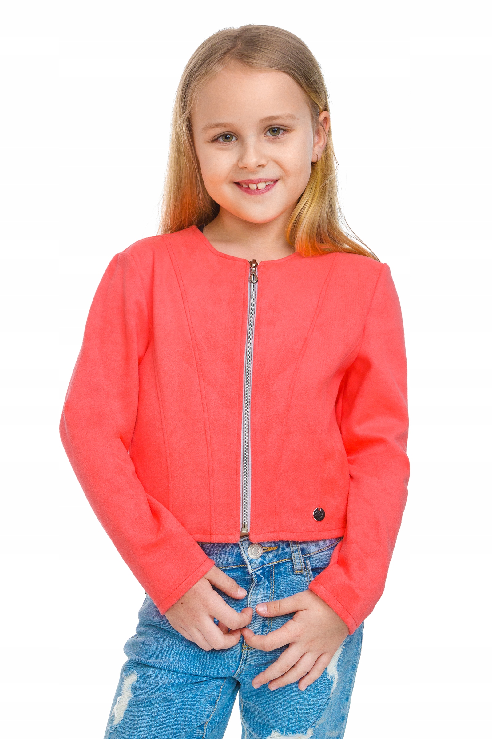 Żakiet marynarka dziewczęca z zamszu rozmiar 128 Materiał dominujący poliester