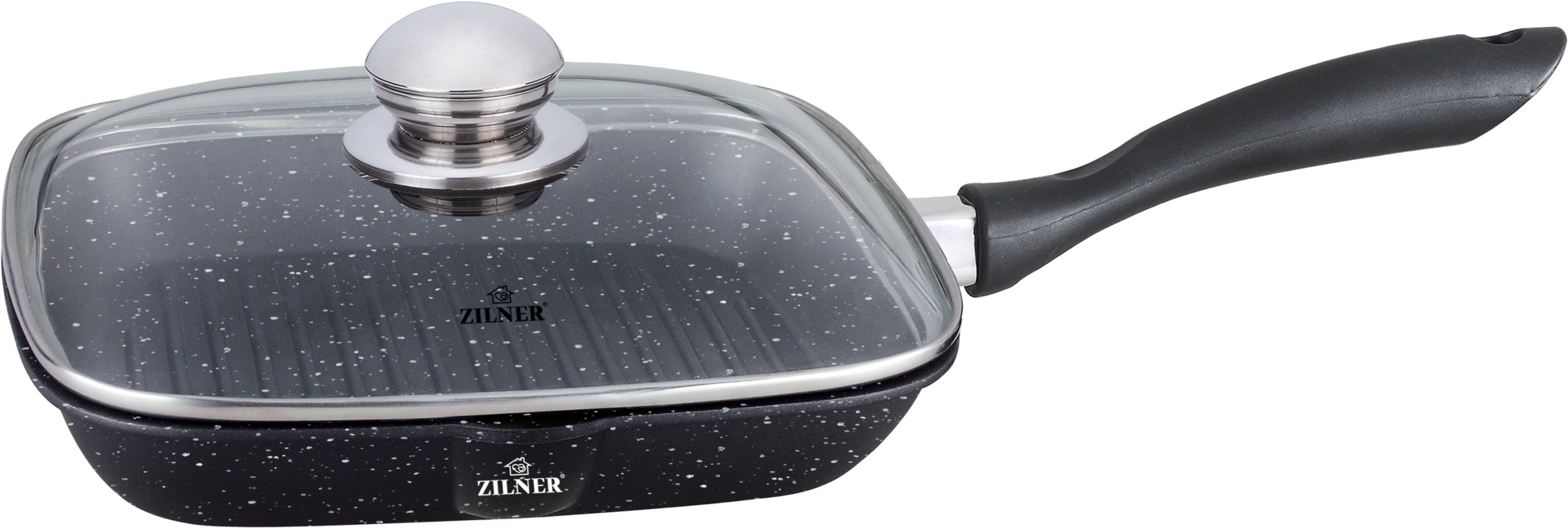 PATELNIA MARMURKOWA GRILOWA 24CM ZILNER INDUKCJA