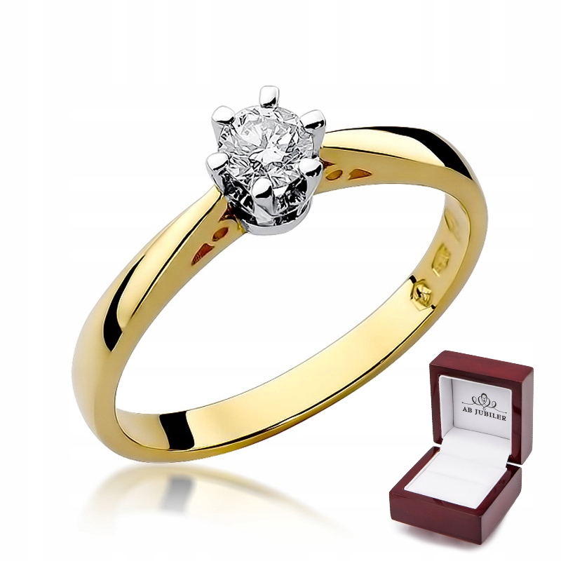 

Pierścionek 585 Zaręczynowy Brylant 0,25ct Grawer