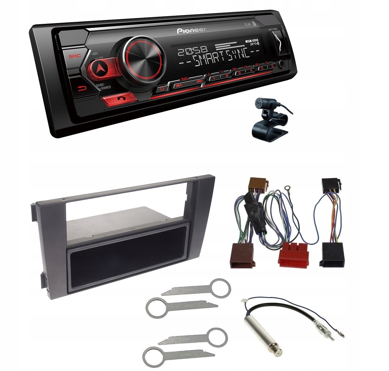 Pioneer MVH-S420BT Autorádio Aux Usb MP3 Bluetooth Audi A6 C5 4B 2001-2005