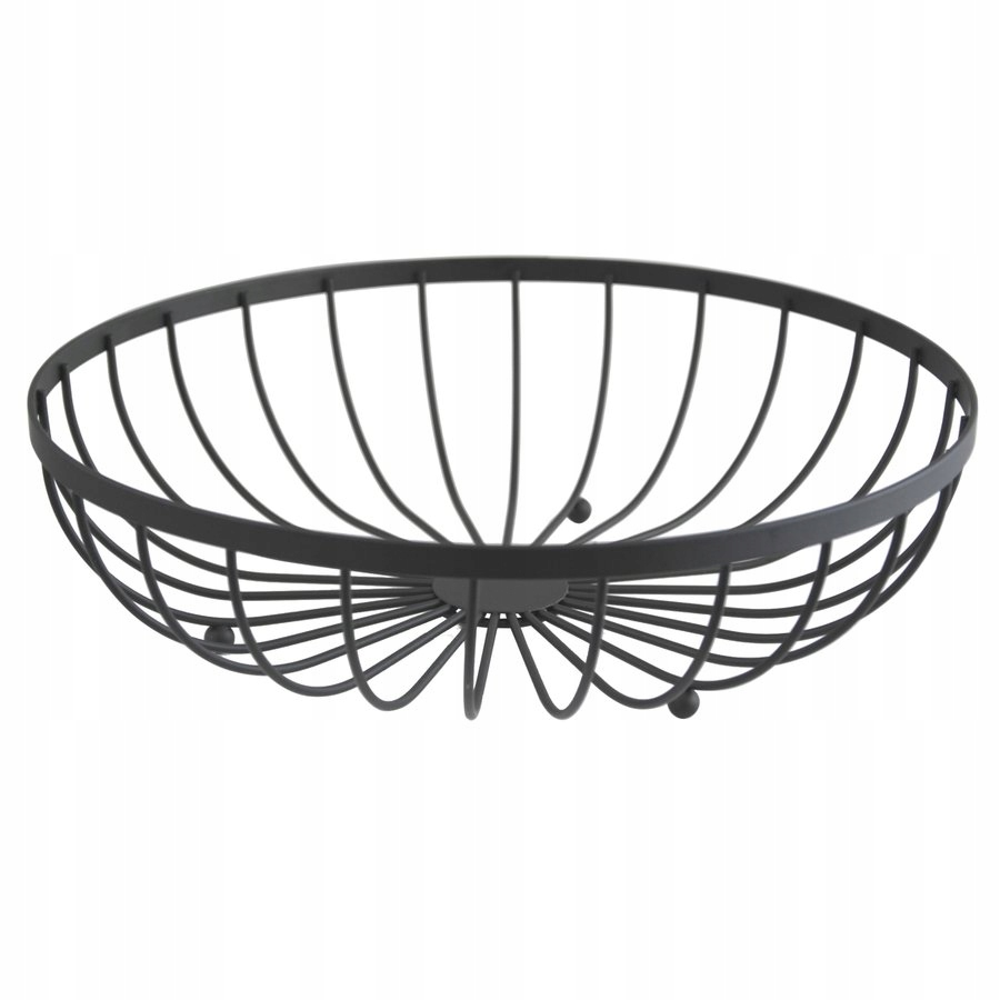 

koszyk na owoce żywność Metalowy czarny Misa Niska