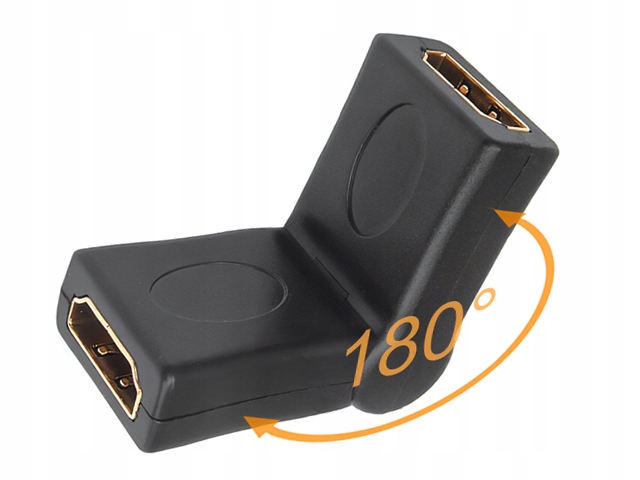 

Łącznik Hdmi A/gn-A/gn łamany 180st UltraHD 4K
