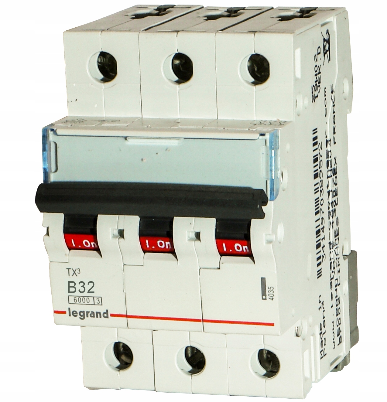 Nadproudový spínač Legrand 3P B 32A TX3 403405