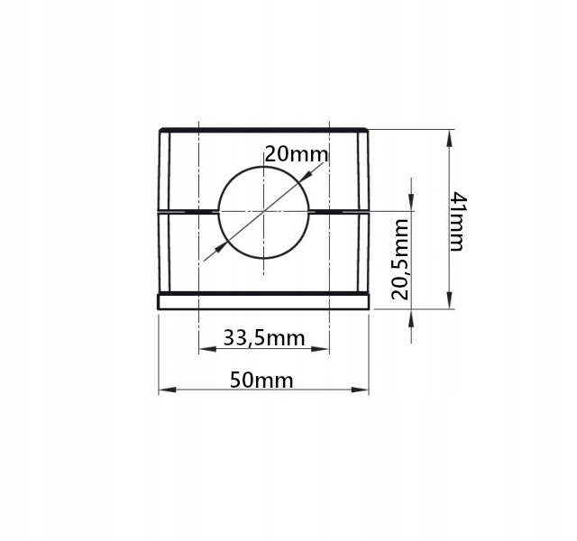 5x OBEJMA POJEDYNCZA 20mm MOCOWANIE PRZEWODÓW HYDR Numer katalogowy części 8120.OP.20MM254