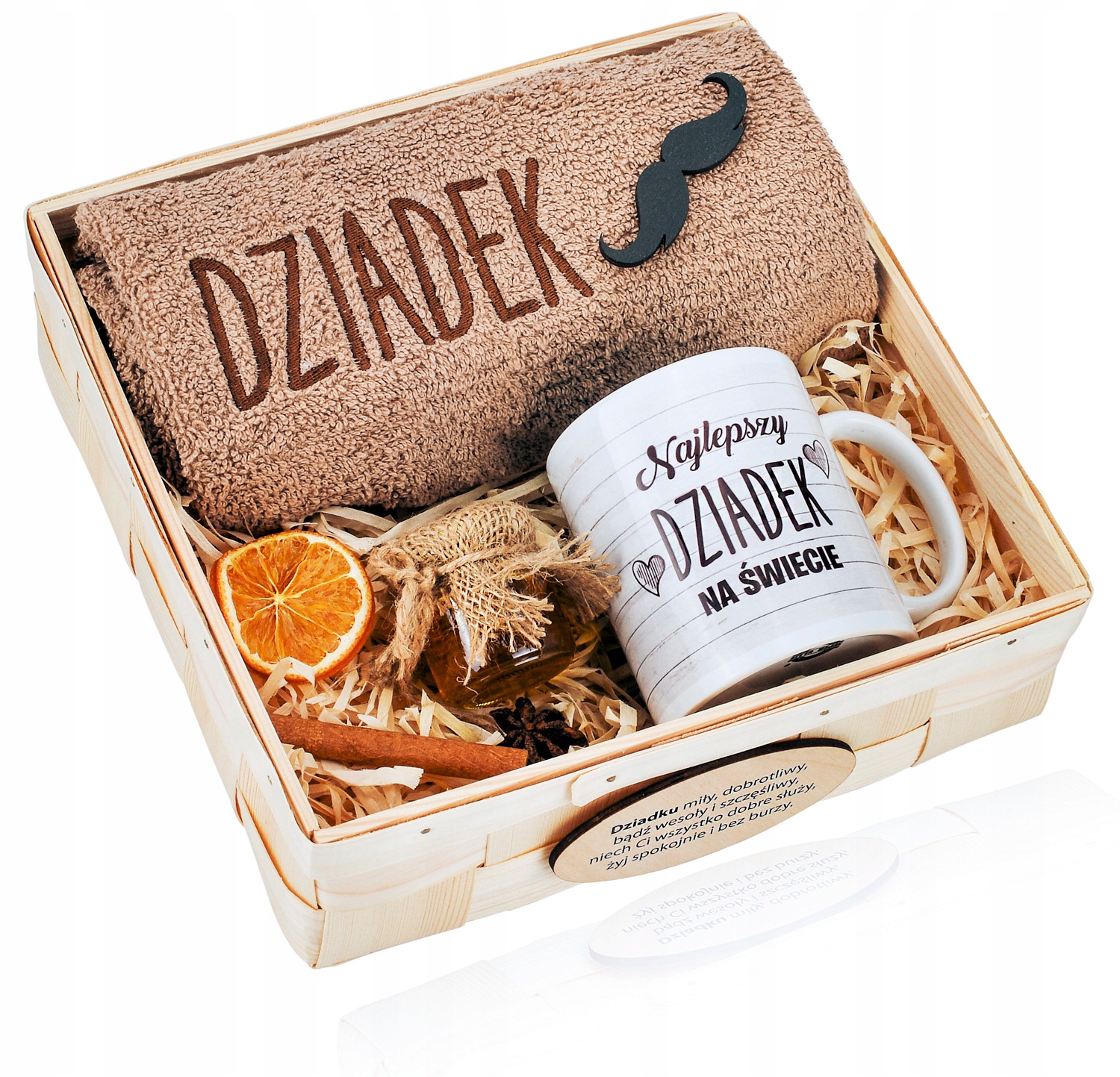 

Zestaw Ręcznik + Kubek + Miód - Dzień Dziadka Haft