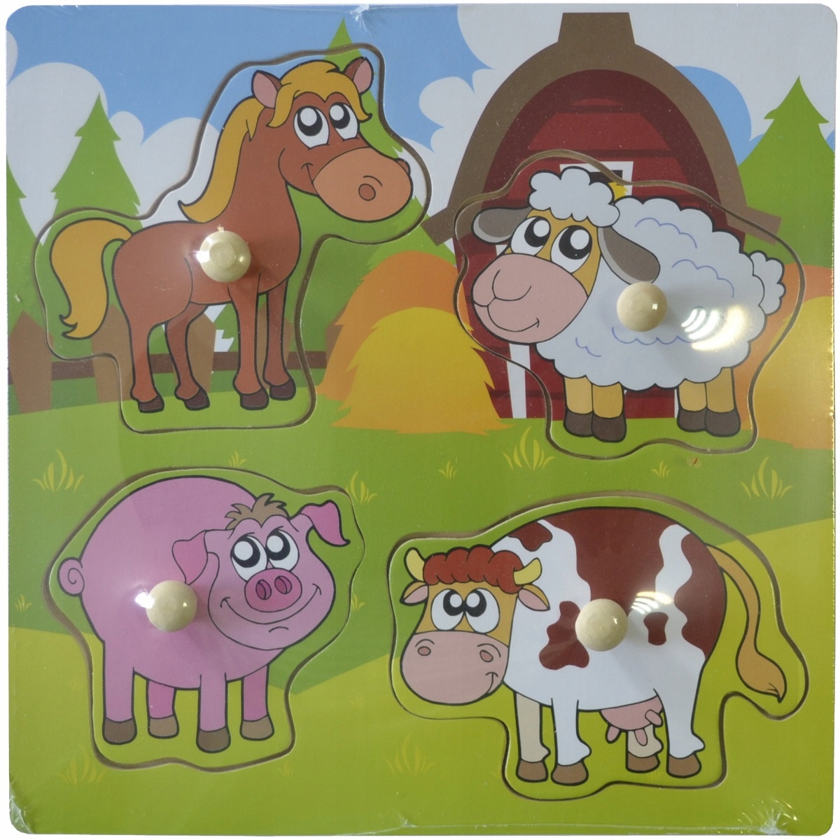 

Układanka Puzzle Drewniane Farma Z Pinezkami Sorte