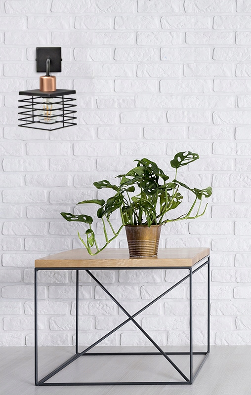 KINKIET ŚCIENNY z Włącznikiem LOFT EDISON LED Długość/wysokość 23 cm