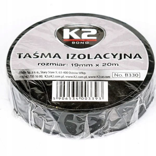 

K2 Taśma Izolacyjna Izolacja Czarna 19mm x 20m